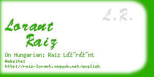 lorant raiz business card